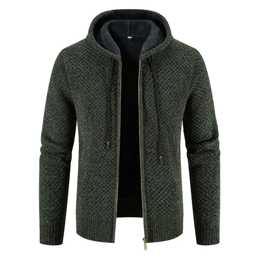 Dylan | Herren Strickjacke Mit Reißverschluss Und Kapuze