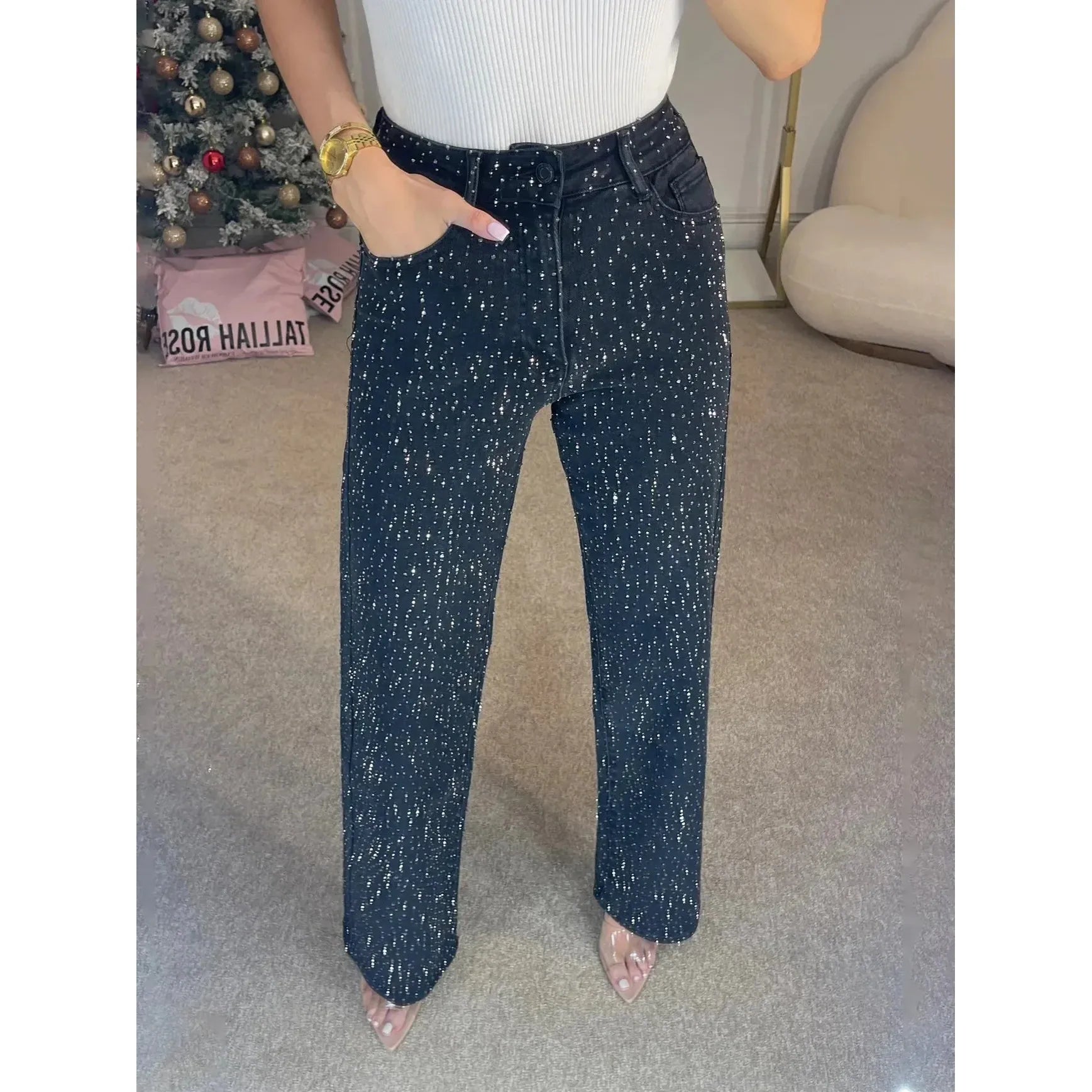 Kinsley | Damen High Waist Straight Jeans