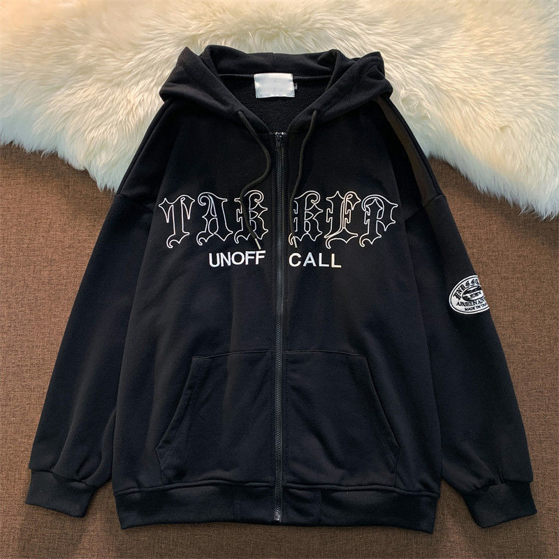 Hunter | Herren Oversize Hoodie Mit Reißverschluss Und Frontprint