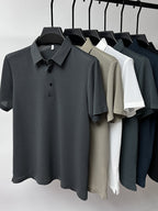 Leo | Herren Kurzarm Poloshirt Mit Strukturmuster