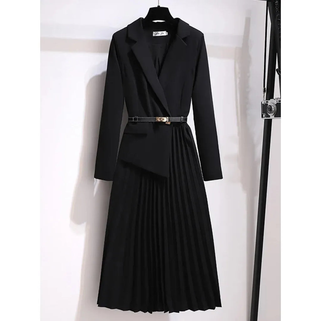 Madison | Damen Plissiertes A-Linien Midi Kleid