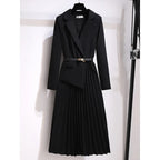 Madison | Damen Plissiertes A-Linien Midi Kleid