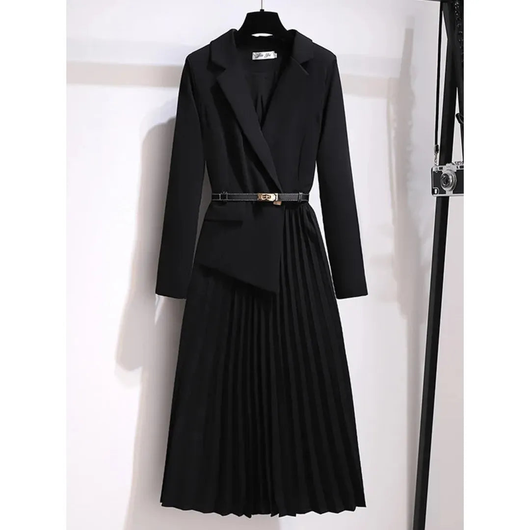 Madison | Damen Plissiertes A-Linien Midi Kleid