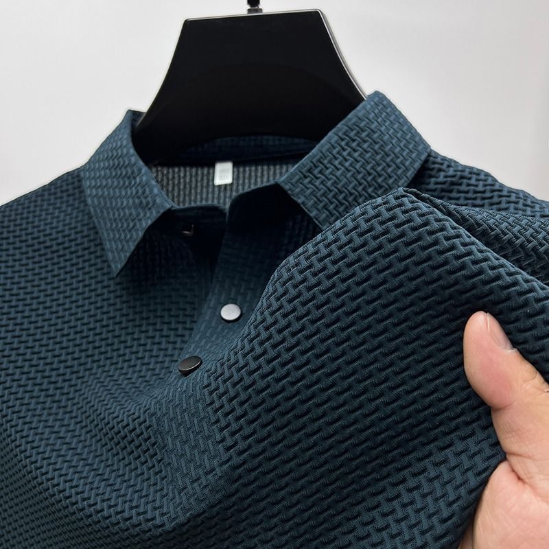 Leo | Herren Kurzarm Poloshirt Mit Strukturmuster
