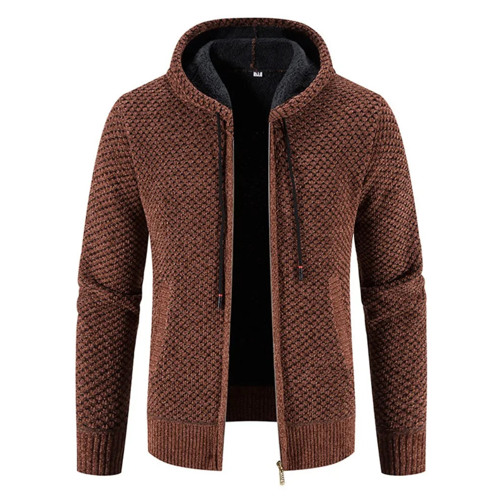 Dylan | Herren Strickjacke Mit Reißverschluss Und Kapuze