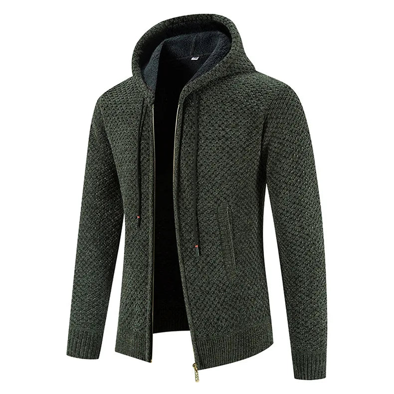Dylan | Herren Strickjacke Mit Reißverschluss Und Kapuze