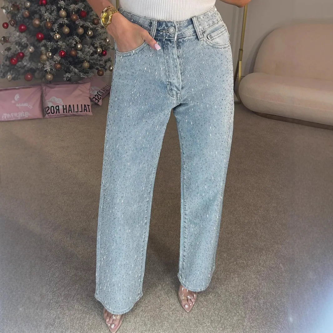 Kinsley | Damen High Waist Straight Jeans