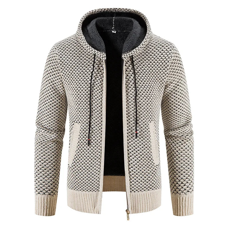 Dylan | Herren Strickjacke Mit Reißverschluss Und Kapuze