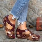 Marina | Damen Colourblock Sandalen Mit Geschlossener Zehenpartie