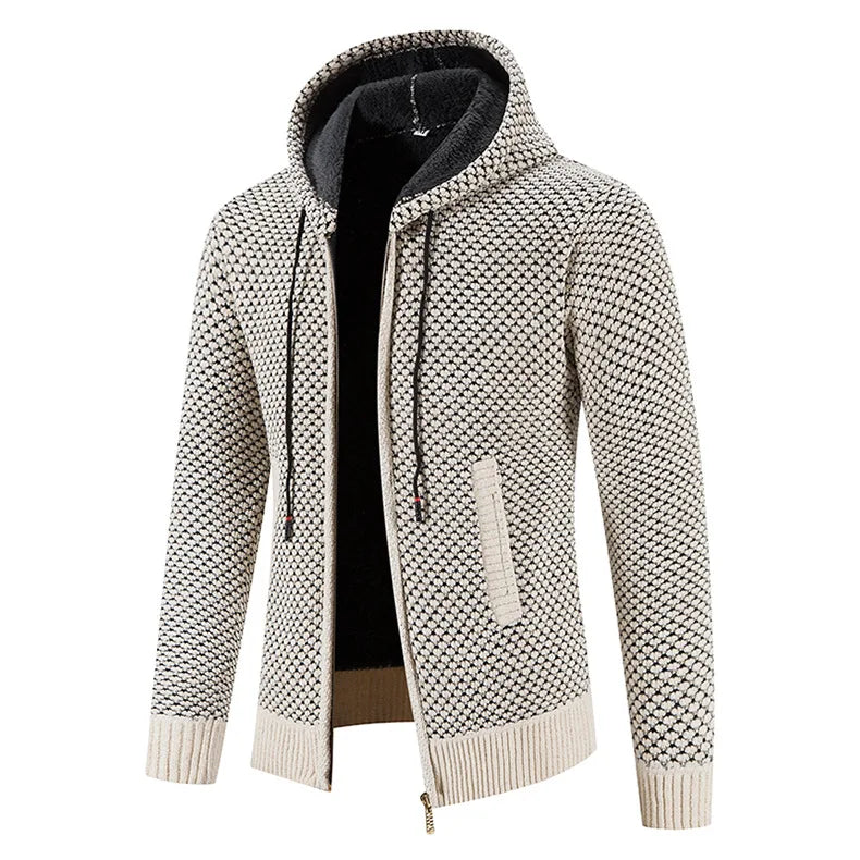 Dylan | Herren Strickjacke Mit Reißverschluss Und Kapuze