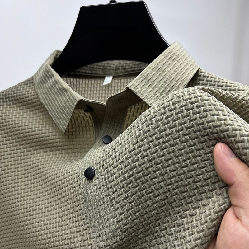Leo | Herren Kurzarm Poloshirt Mit Strukturmuster