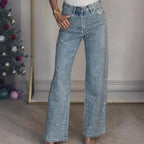 Kinsley | Damen High Waist Straight Jeans