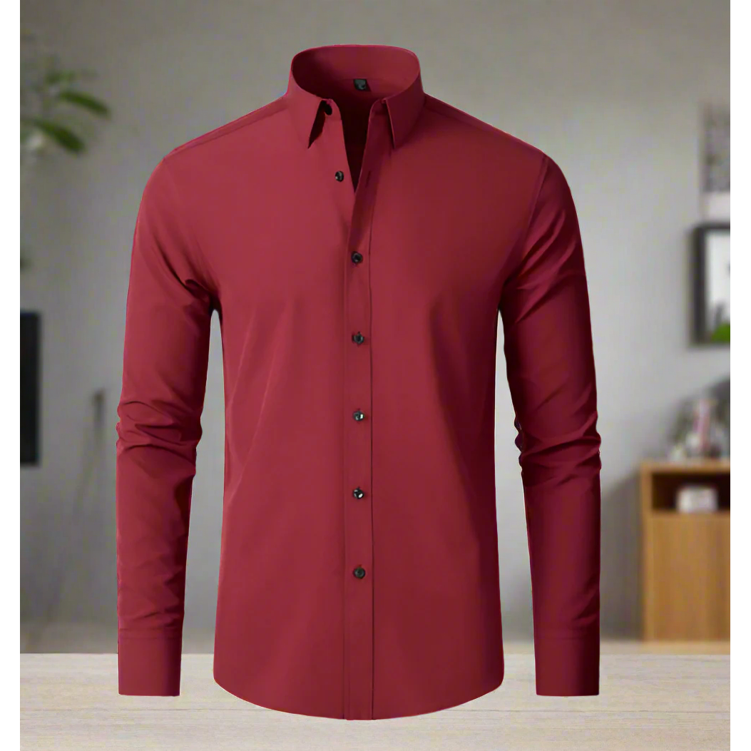 Zane | Herren Stretch Hemd Mit Klassischem Kragen Und Manschetten