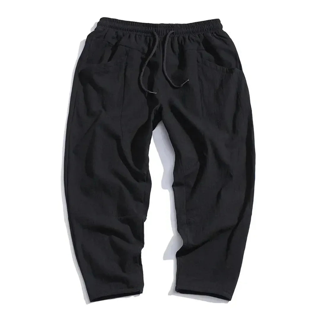 Zachary | Herren Verkürzte Tapered Hose Mit Kordelzug