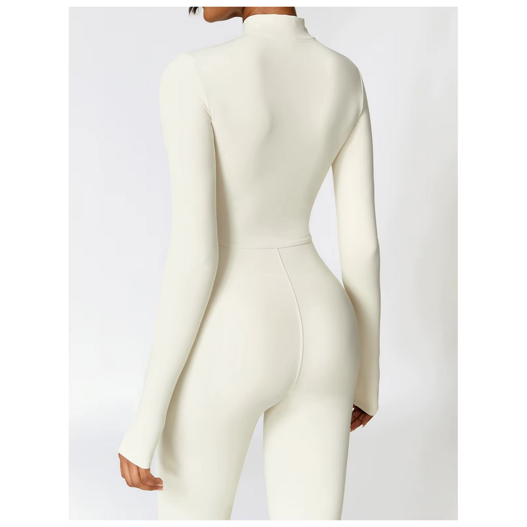 Ava | Damen Jumpsuit mit Stretchanteil und verstellbarem Kragen