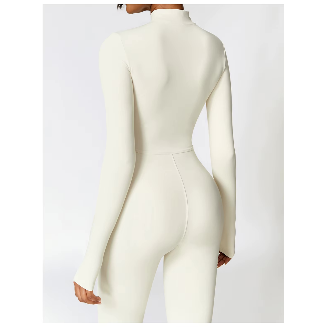 Ava | Damen Jumpsuit mit Stretchanteil und verstellbarem Kragen