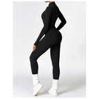 Ava | Damen Jumpsuit mit Stretchanteil und verstellbarem Kragen