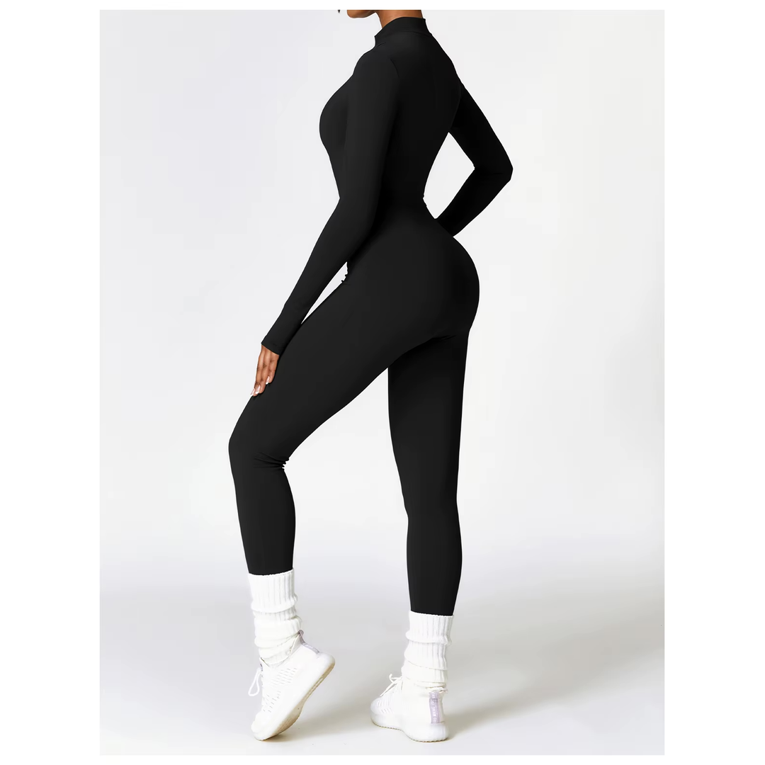 Ava | Damen Jumpsuit mit Stretchanteil und verstellbarem Kragen