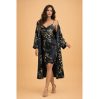 Vera | Damen Satin Zweiteiler Mit Cover-Up Overlay