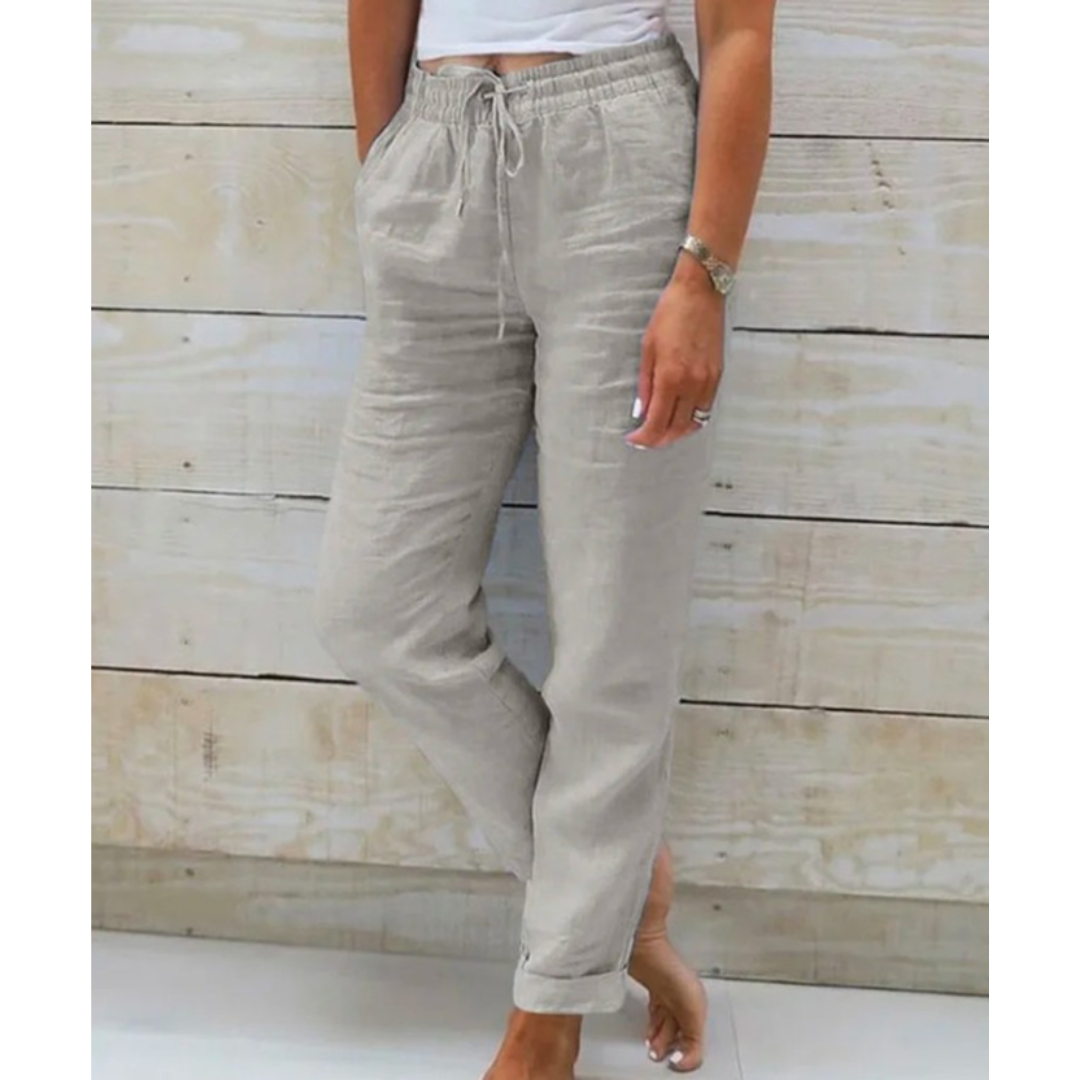 Esme | Damen Verkürzte Hose Mit Kordelzugbund