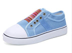 Rhea | Damen Slip-On Sneaker Mit Gestreiftem Einsatz
