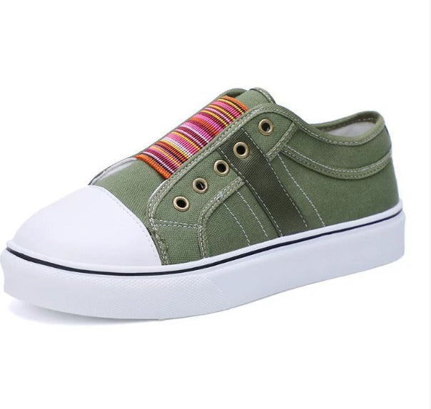 Rhea | Damen Slip-On Sneaker Mit Gestreiftem Einsatz