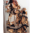 Brooke | Damen Boho Maxi Kleid Mit V-Ausschnitt