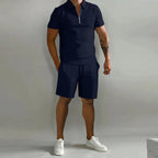 Justin | Herren Zweiteiliges Set Mit Poloshirt Und Shorts