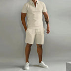Justin | Herren Zweiteiliges Set Mit Poloshirt Und Shorts