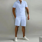 Justin | Herren Zweiteiliges Set Mit Poloshirt Und Shorts