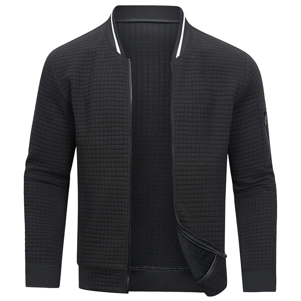 Logan | Herren Gesteppter Pullover Mit Reißverschluss Und Rippkragen
