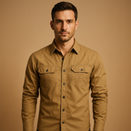 Derek | Herren Baumwoll Cargo Hemd Mit Brusttaschen