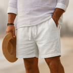 Wesley | Herren Freizeit Shorts Aus Baumwoll Leinen Mischung