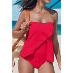 Samara | Damen Trägerloses Tankini Set Mit Bandeau Top