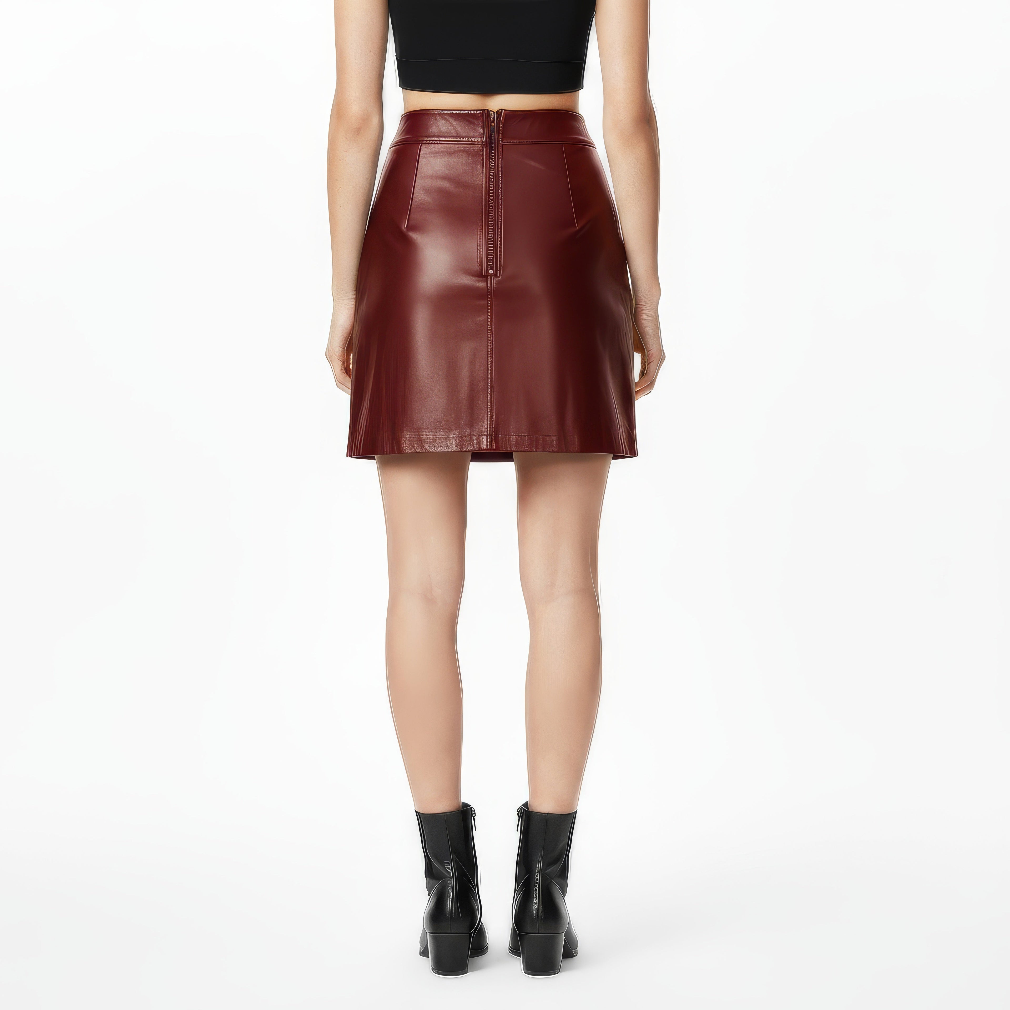 Rory | Damen High Rise A-Linien Minirock Mit Figurbetonter Passform