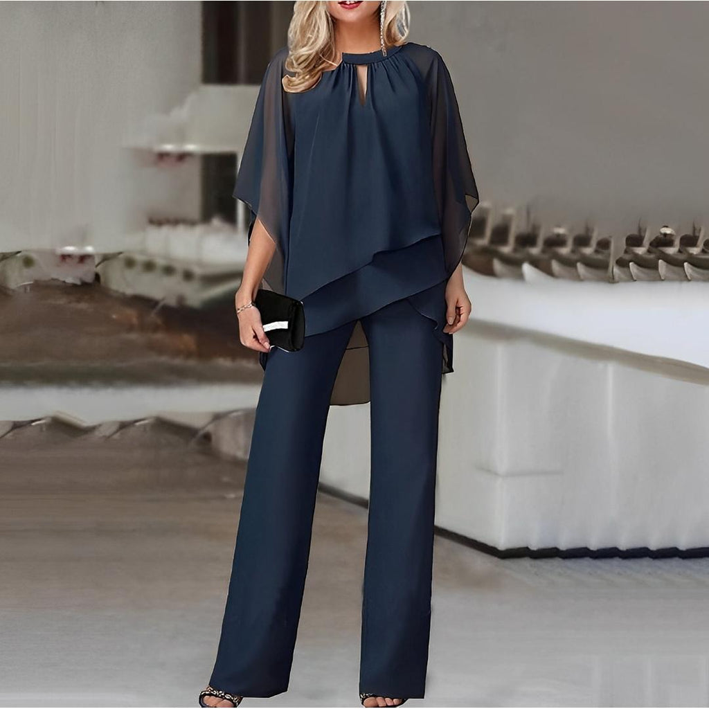 Elise | Damen Zweiteiler Set Mit Lagenlook Oberteil Und Hose