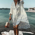 Imogen | Damen Oversize Hemdblusenkleid Mit Knopfleiste