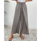 Ariana | Damen Hose Mit Hoher Taille Und Geometrischem Print