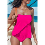 Samara | Damen Trägerloses Tankini Set Mit Bandeau Top