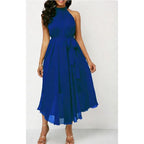 Lucille | Damen Neckholder Midikleid Mit Ausgestelltem Saum