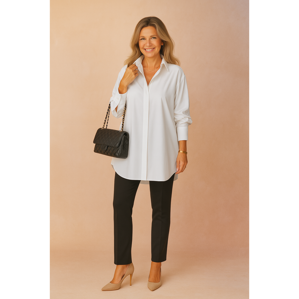 Adelaide | Damen Oversize Langarm Hemdbluse
