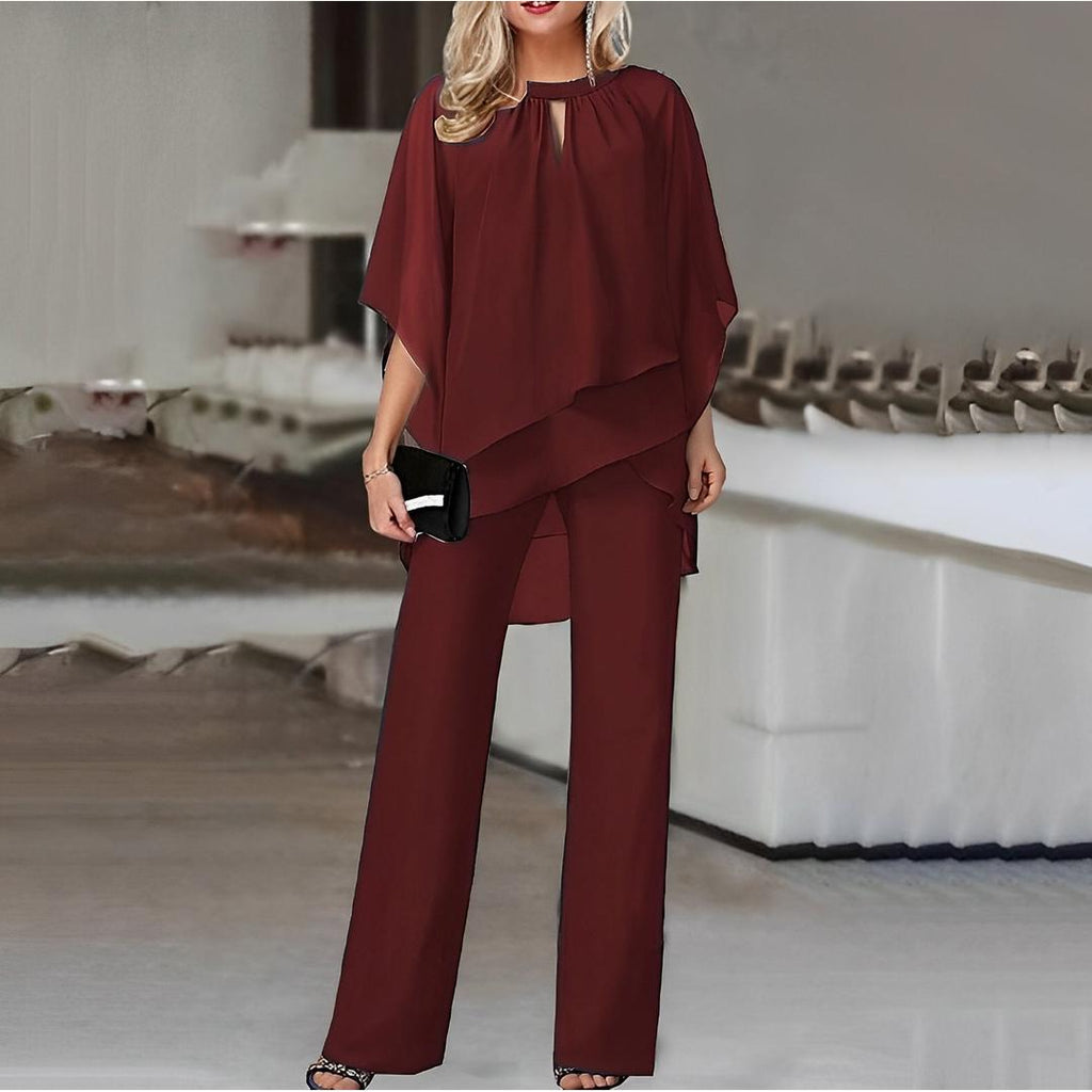 Elise | Damen Zweiteiler Set Mit Lagenlook Oberteil Und Hose
