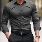 Ethan | Herren Slim-Fit Hemd Mit Knopfleiste Und Langarm