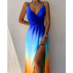 Arabella | Damen Midikleid Mit Drapiertem V-Ausschnitt