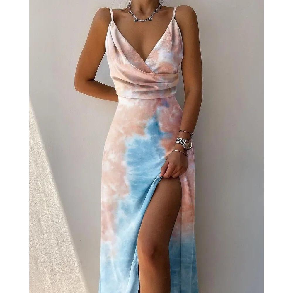 Arabella | Damen Midikleid Mit Drapiertem V-Ausschnitt