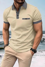 Isaac | Herren Kurzarm Poloshirt Mit Kontrastkragen
