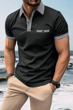 Isaac | Herren Kurzarm Poloshirt Mit Kontrastkragen