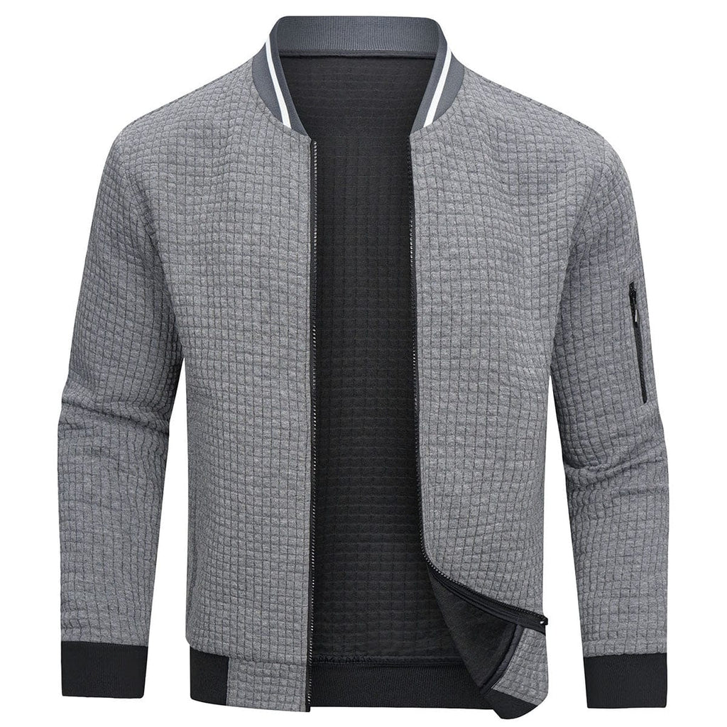 Logan | Herren Gesteppter Pullover Mit Reißverschluss Und Rippkragen