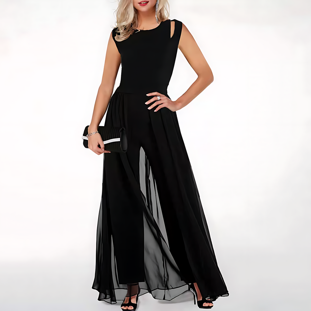 Lily | Damen Overall mit ärmellosem Schnitt und weitem Bein