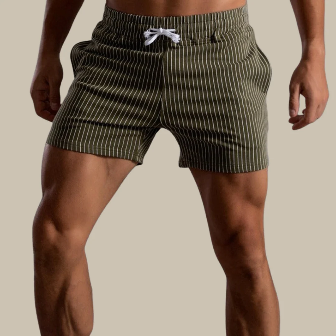 Ryder | Herren Gestreifte Badeshorts Mit Kordelzug